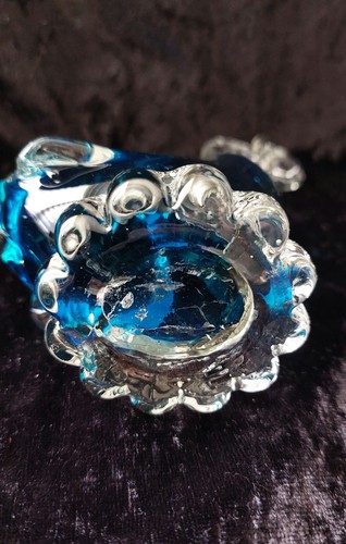 Murano Glass Blue And Clear Glass Duck - Picture 4 of 6
