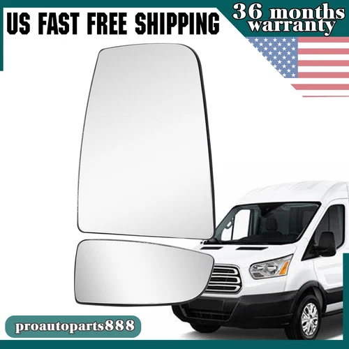 For 2015-2022 Ford Transit Van Mirror Glass Heated Upper&Lower Passenger Side RH