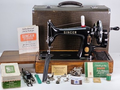 Wunderschöne 1955 Singer 99k HeavyDuty Nähmaschine, gewartet, für Leder, Stoff