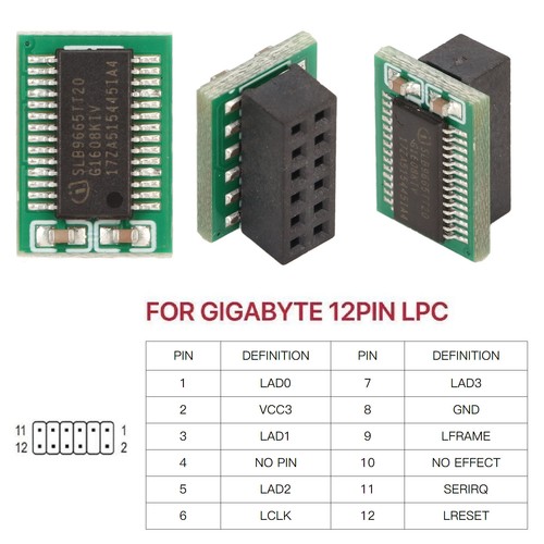 TPM 2.0 Encryption Security Module LPC 12Pin Encryption Security Board For W NEW - Afbeelding 4 van 12