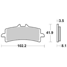 MV AGUSTA F4 100CC 1078 2007-2008 BRAKE PADS SBS 841 HS (SINTERED)