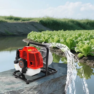 2-Takt Benzinmotor Wasserumfüllpumpe mit Filter, für Bewässerung, Entwässerung
