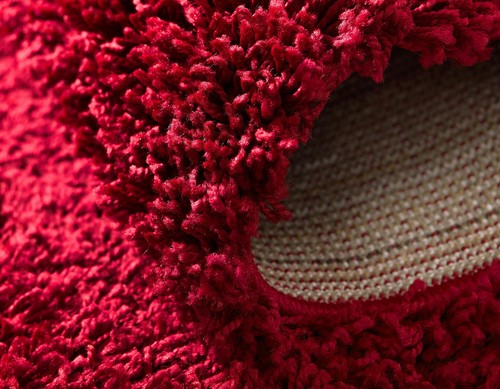 Unique Loom Solid Shag Collection Area Rug (2' 7" x 10' Runner, Cherry Red) - Picture 8 of 9