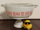 PYREX Pink Amish Butterprint #471 with LID 1 Pint Casserole Dish Vintage & RARE!