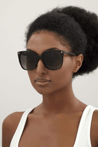 Gucci GG0022S 001 schwarze Cat Eye authentische Damen-Sonnenbrille - 57 mm - Bild 6 von 6