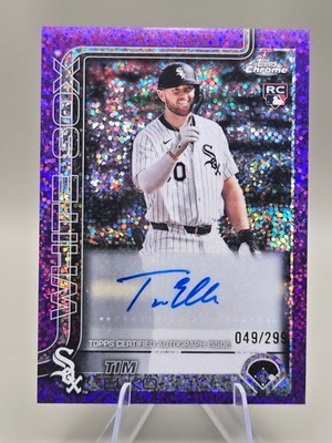 2025 Topps Chrome Tim Elko RC Auto Purple Speckle 49/299 White Sox 🔥