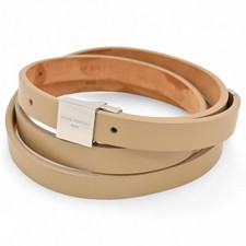 Cintura originale LOUIS VUITTON Sangle Cuir in pelle beige R10093 lv9904jj