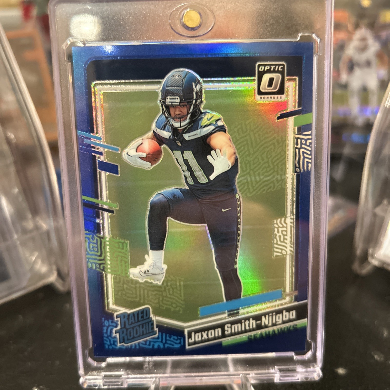 2023 Optic Rated Rookie Jaxon Smith-Njigba #293 Blue Prizm /199 RC Seahawks