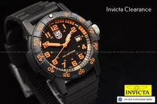 Luminox Men's 44mm Leatherback Sea Turtle Black Dial Orange Accent Watch XS.0329