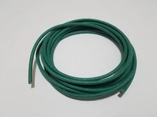 5 feet Vintage Braided Cloth Covered Primary Wire 18 gauge 18g ga Solid Green