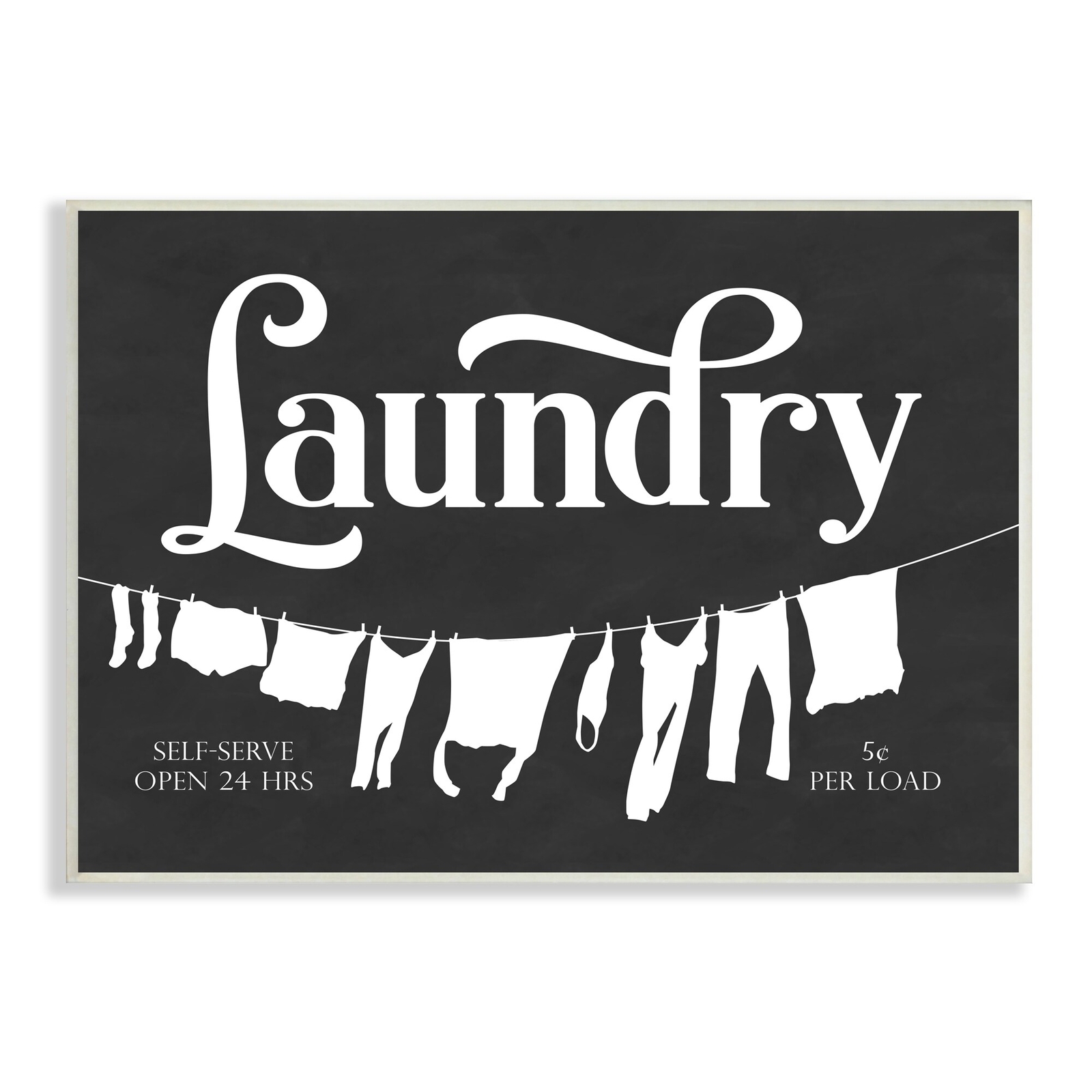 Stupell Laundry Self-Serve Phrase Vintage Hanging