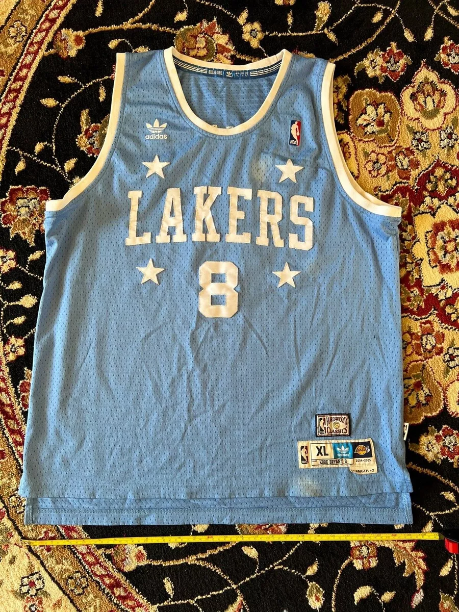 Adidas Kobe Bryant 8 Lakers Blue Stars Jersey XL hardwood classic