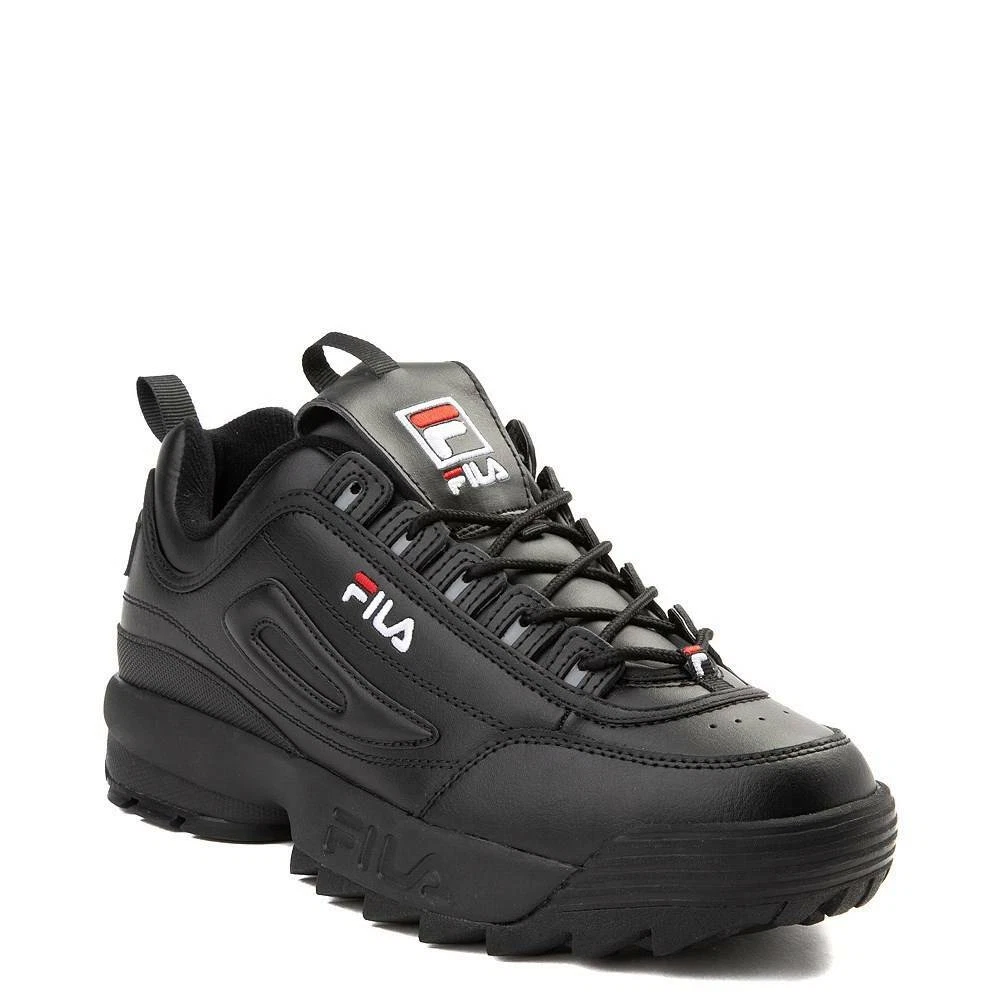 NEW Mens Fila Disruptor II Premium Athletic Sneaker BLACK 2
