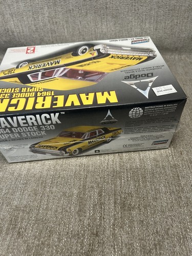 Lindberg 72174 scala 1/25 Maverick 1964 Dodge 330 super stock kit modellino plastica - Foto 4 di 4