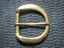 SMALL CLASSIC CENTER PRONG BRASS BELT BUCKLE VINTAGE RARE 1970s DIY PROJECTS