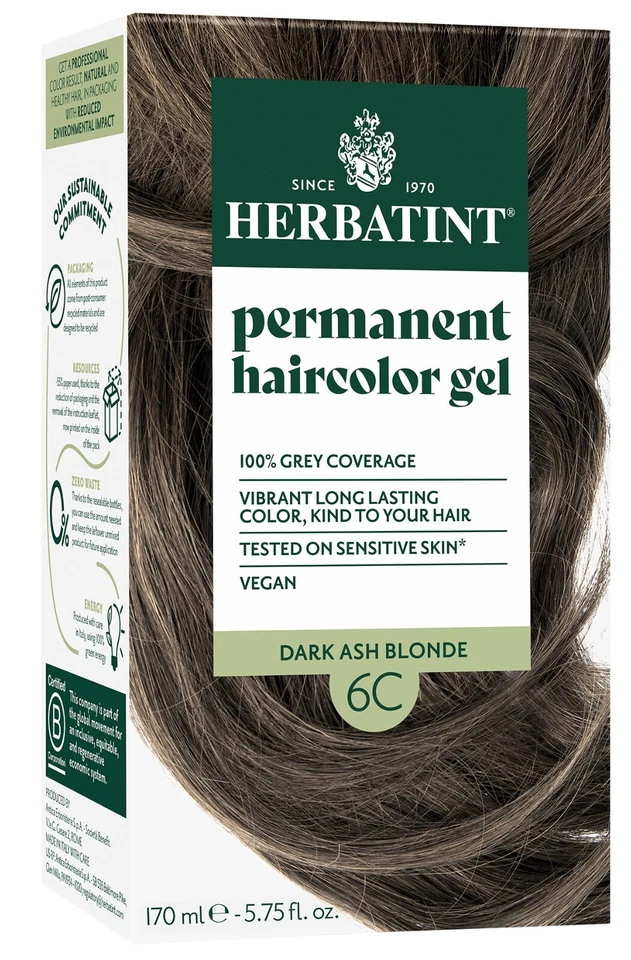 Herbatint 6C Dark Ash Blonde Hair Colour 170ml