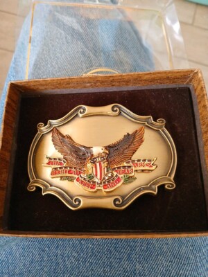 Vintage The Right To Keep And Bear Arms Belt Buckle By Raintree 1978 New W/ Box