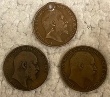 1904/1906/1909 Edward VII  Penny Coins