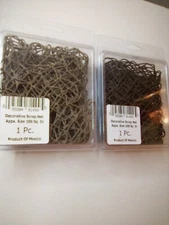 Lot of 2 Decorative Fish Net Boho Nautical Beach Hanging Wall Decor 100 sq in