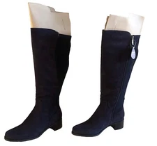 Easy Spirit Wide Width Women’s Tall Blue Navy Knee High Boots Sz 9W Fall Autumn