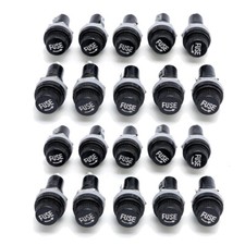 20 Pcs Panel Mount Fuse Holder Socket For 5 x 20mm Glass Fuses 125V 15A