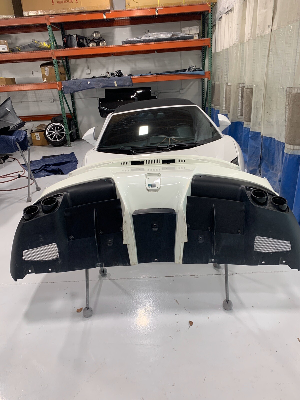 2014 Ferrari F12 Berlinetta BUMPER REAR WHITE INTACT 2014-2016
