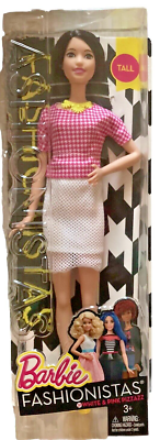 Mattel 2015 Barbie Fashionistas #30 White & Pink Pizzazz Doll NEW