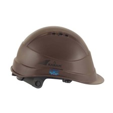 Shelblast Sicurezza Casco + Plastica Culla Picco (Marrone) Aes