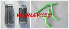 L&R Aluminum Radiator & Hose For KAWASAKI KLX450R KLX450 2008 2009 09 08 Green