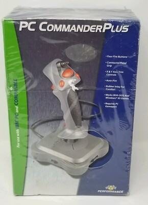 VINTAGE PC COMMANDER PLUS IBM PC, AND COMPATIBLE COMPUTER JOYSTICK WITH BOX