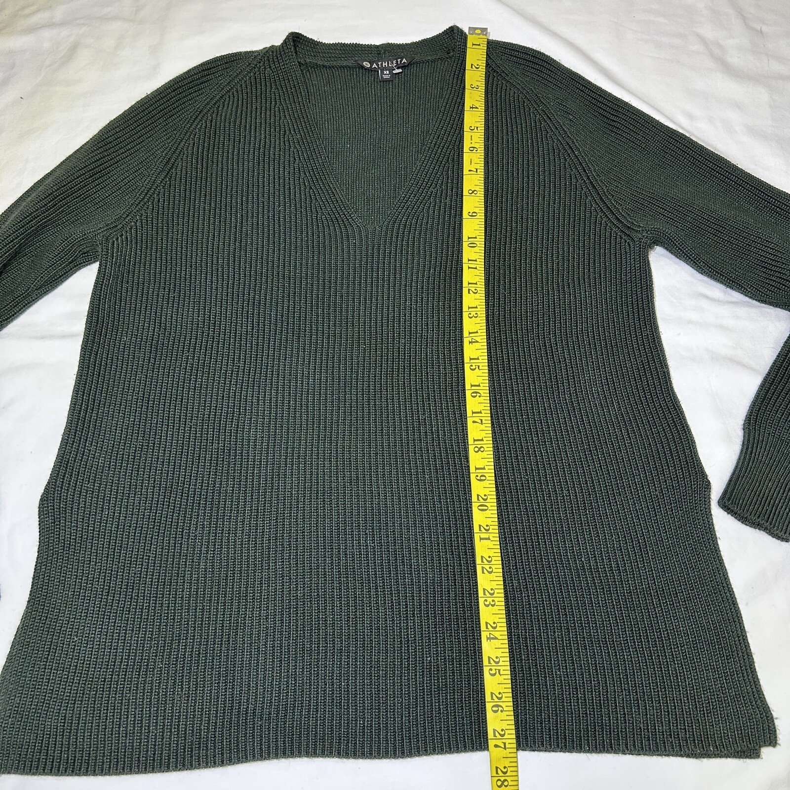 Athleta Switchback Pullover Knit Sweater Forest G… - image 2