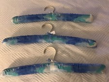 New 4 Satin Hangers Bow with Bow with Pearl Painted by Artist made in USA Hanger