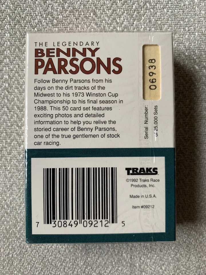 The Legendary Benny Parsons Limited Edition 1992 Traks 50 Racing Card Set - Image 3 of 4