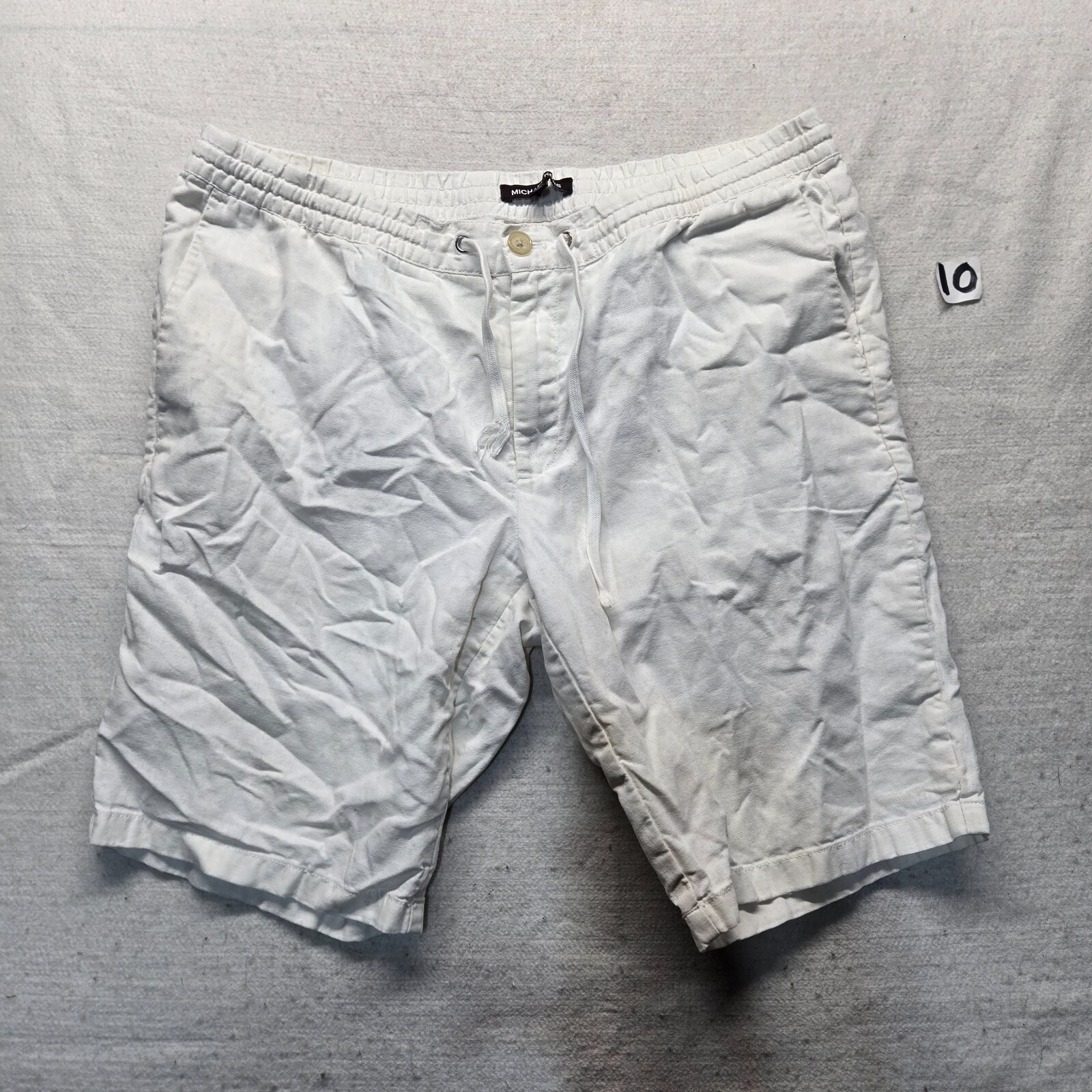 Michael Kors Shorts Solid White Flat Front Bermud… - image 1