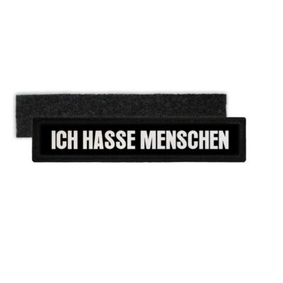 Name Tag I Hate People Humor Fun Depri Men Hook and Loop #31741