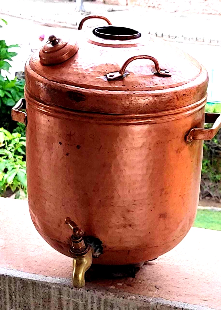 VINTAGE Copper water heater that was used for heating water with wood  burning | eBay