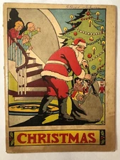 The May Co. Christmas (The Three Feathers) (Santa w/Toy Sack by Tree) Paperback