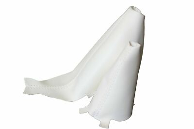 Vinyl White Automatic & EBrake Boot SET Fits 07-14 Mini Cooper R55 56