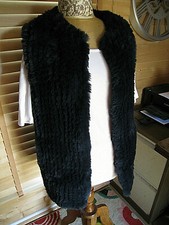 New - Lt Love Token - Beautiful Mid Blue Faux Fur Gilet - Size 10 / 12