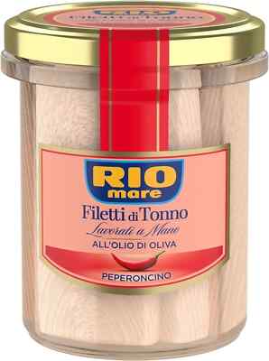 Rio Mare Tuna Fillets Prepared By Hand In Olive Oil 130 G Jar Chili Pepper
