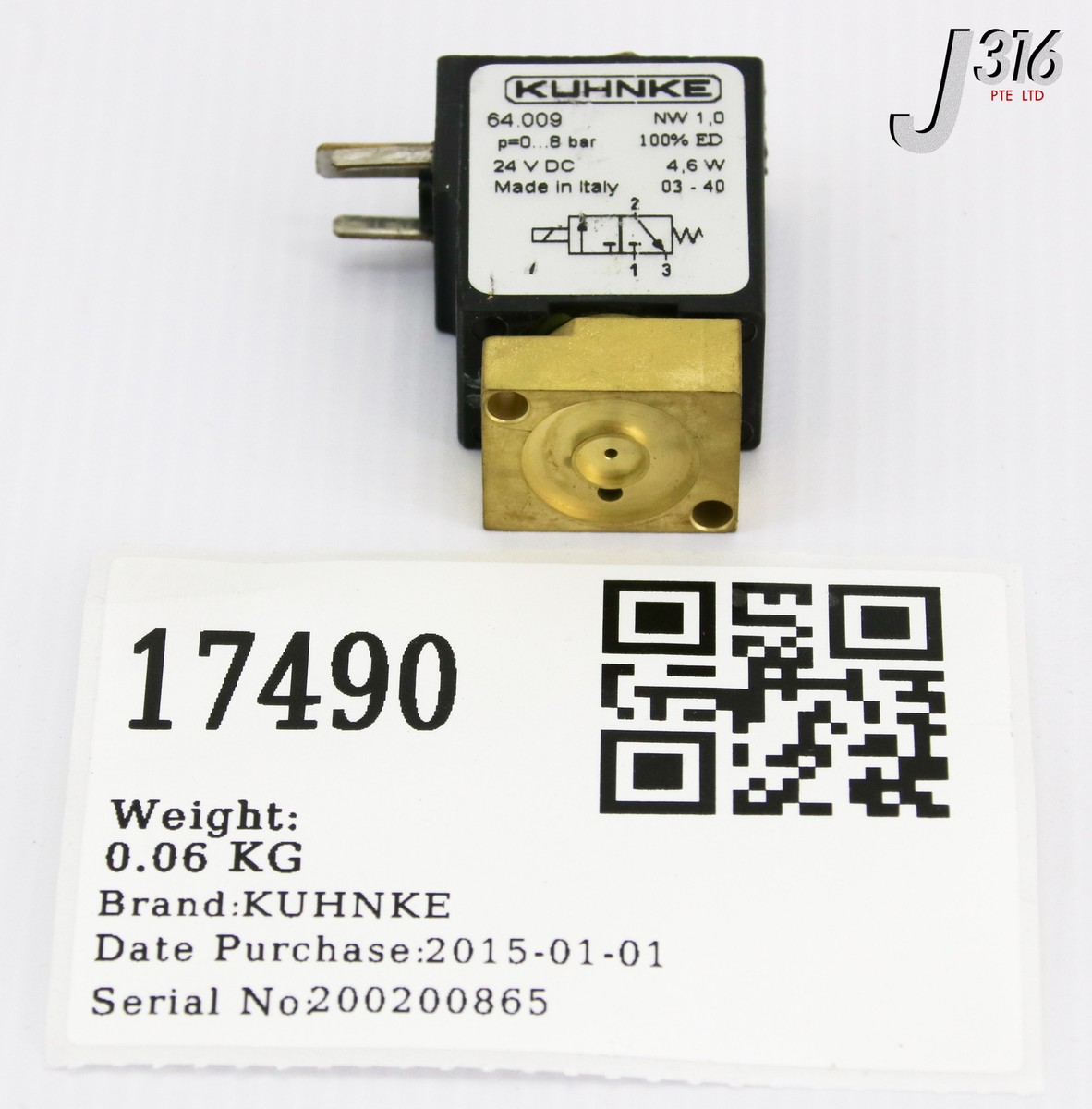 17490 KUHNKE MICRO SOLENOID VALVE 64.009 | eBay