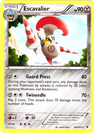 Pokemon - Escavalier - 80/101 - Rare - BW - Noble Victories - NM
