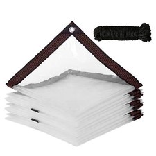 Heavy Duty PVC Tarp Waterproof Tarpaulin Canopy Clear Waterproof Sheet Cover