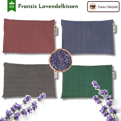 FRANZIS NÄHSTUBE Lavendelkissen I 20x30cm I kariert I 100% Baumwolle & 100% Lavendel I Duftkissen