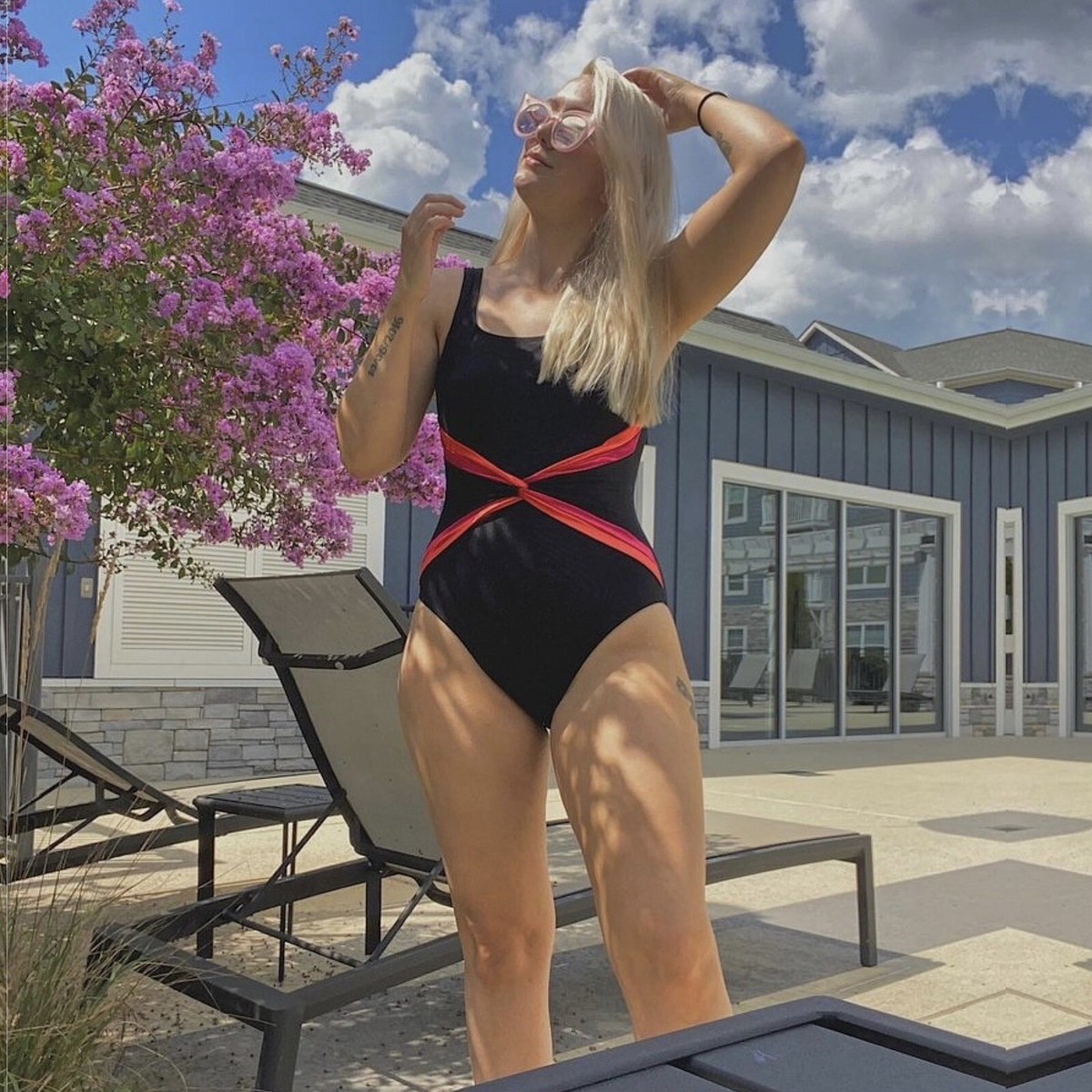 Vintage 80s Twist Front One Piece Swimsuit (Size 8) | eBay