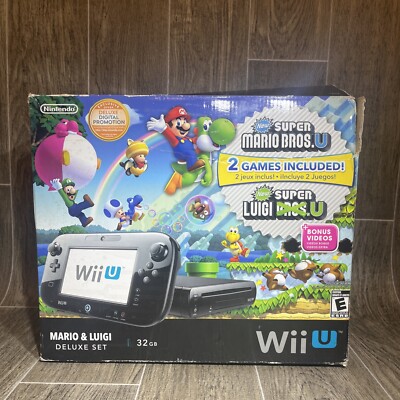 Nintendo Wii U Mario & Luigi Deluxe Set 32 GB Black EMPTY BOX ONLY