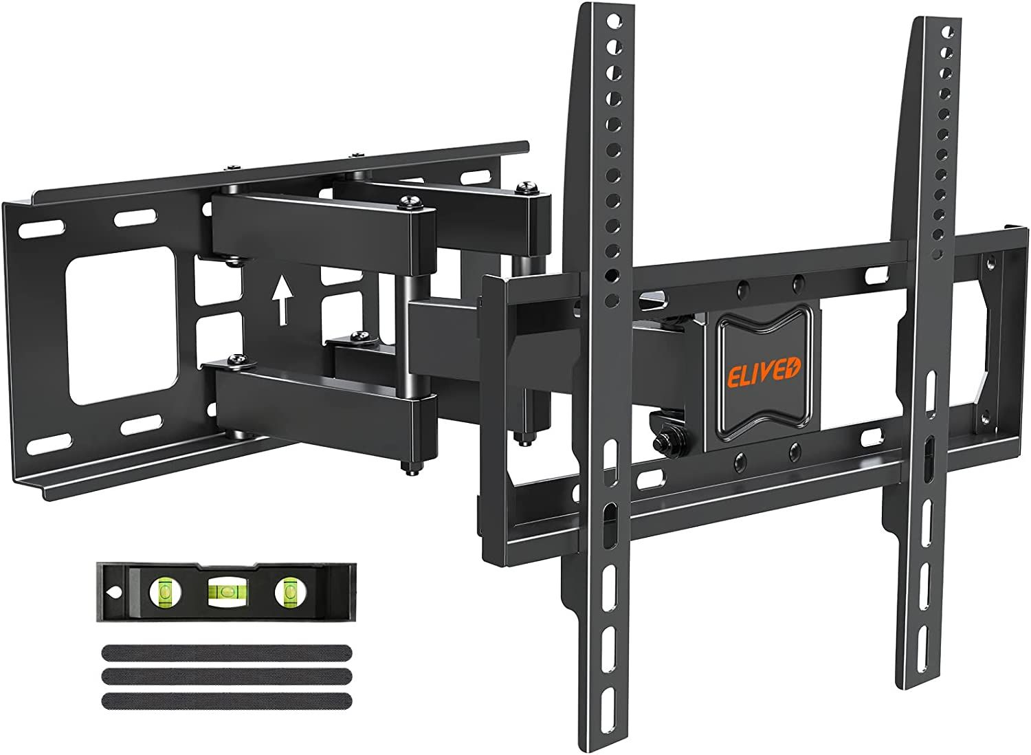 ELIVED TV Wall Mount Full Motion Premium with Swivel and Tilt for Most Black