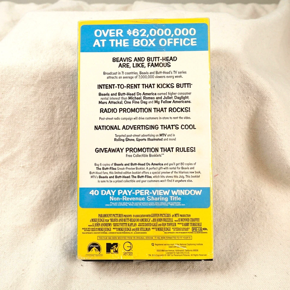 Beavis and Butthead Do America VHS Promo Screener Timecode Demo Copy Mike Judge - Image 2 of 4