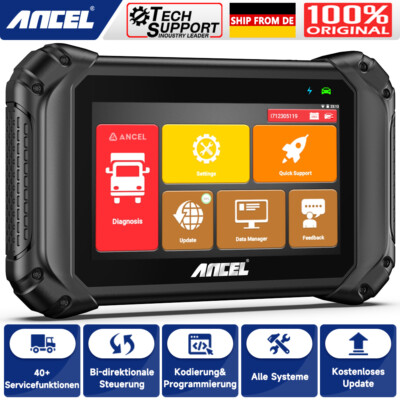  2025 ANCEL LKW Diagnosegerät DPF-Regenerierung Bidirektional Scanner Für MAN