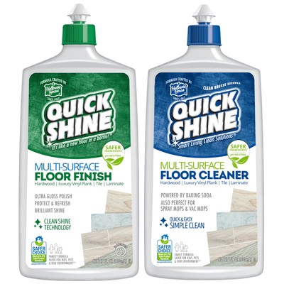 Quick Shine Multi Surface Floor Cleaner & Floor Polish w/Clean Shine Technolo...